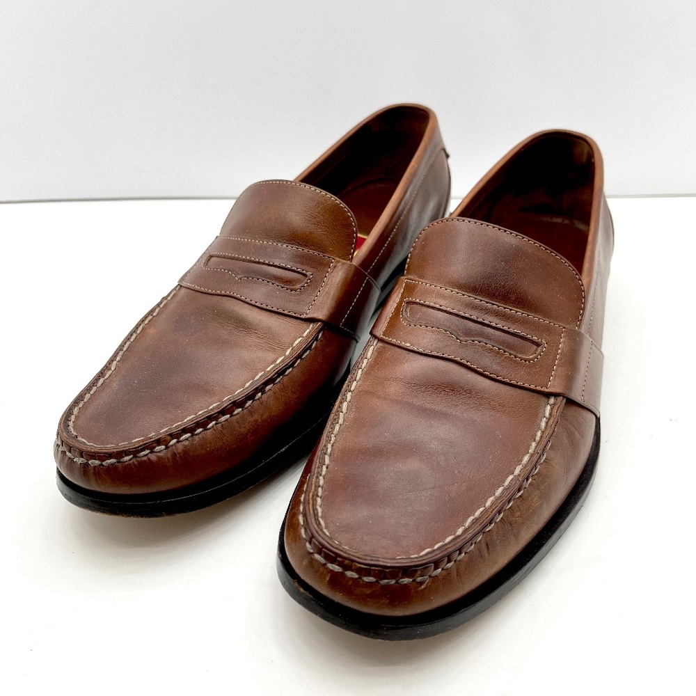 Cole Haan MENS 9M Brown Leather Penny Loafers Slip On Casual Driving Shoes